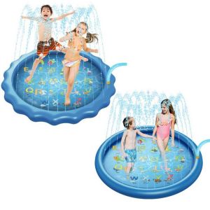 Children Outdoor Funny Toys Kids Inflatable Round Water Splash Play Pools Playing Sprinkler Mat Yard Water Spray Pad