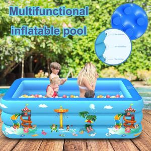 Inflatable Pool Bathing Tub Baby Kid Home Outdoor Large Swimming Pool Inflatable Square Swimming Pool Family Swimming Pool L3