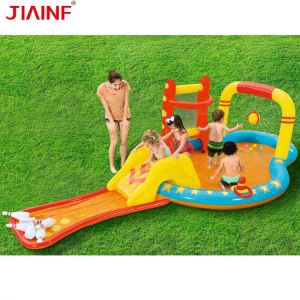 2021 children portable pools Outdoor games bowling inflatables Swimming pool with slide for family Outdoor Garden Summer Party