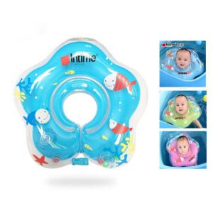 Baby PVC Swimsuit Swimming Neck Ring Inflatable Anti-backward Double Balloon Neck Ring Adjustment Swimming Pool and Accessories