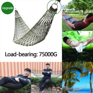 Portable Nylon Hammock Rope Reticular Outdoor Garden Furniture Mesh Hammock Camping Picnic Swing Hang Net