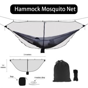 Outdoor Easy Setup Travel Portable Hammock Mosquito Net Fabric Nylon Camping Double Person Foldable Separating Mosquito Bed Net