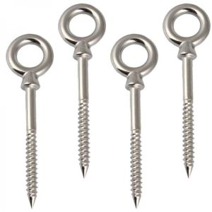 4pcs Stainless steel Eye Hooks Screw Eyes for Fixing Swing Hammock Boxing Bag