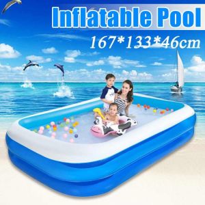 167x133x46cm Inflatable Large Swimming Pool Home Use 3 Layers Outdoor Indoor Baby Kid family Pool Bathing Tub For Children Adult