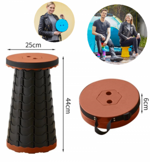 Household Telescopic Stool, Fishing Portable Outdoor Sketching Line Up Plastic Creative Folding Stool