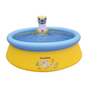 Household Large Cartoon Animal Paddling Pool Water Jet Round Inflatable Swimming Pool Playing Toy Pool Slide Pool Swimming Pool