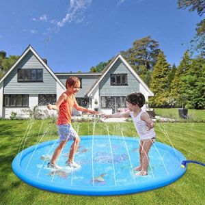 170/200CM Sprinkle & Splash Play Mat Fun Summer Spray Toys Inflatable Splash Pad Outdoor Water Toys Children Kids Water Play M
