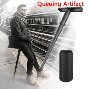 Outdoor Portable Folding Chair Retractable Stool Telescopic Stool Adjustable Camping Fishing Travel Chair Seat Queuing Artifact