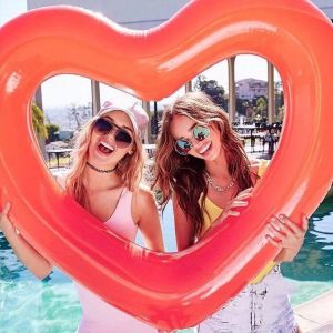 Inflator 120*120cm heart-shaped float floating row baby swimming pool Dining Pushchair Portable Play Game Mat Sofas Learn Stool