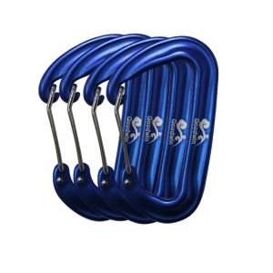Wiregate Carabiner Aluminum D Shape Straight Wire Climbing Carabiner - UIAA CE Rated - Great Rock Climbing