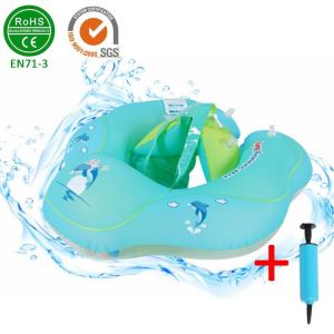 Infant Underarm Inflatable Pool Float With Backrest And Strap Baby Waist Inflatable Circle Float Swimming Pool Toys