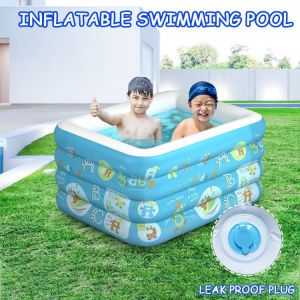 4Layers Children Inflatable Pool Bathing Tub Baby Kids Home Outdoor Large Paddling Swimming Pool Inflatable Square Swim Toys