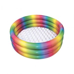 Indoor Summer Rainbow Rings For Kids Game Home Family Garden Swimming Party Outdoor Fun Water Toys Thicken PVC Inflatable Pool