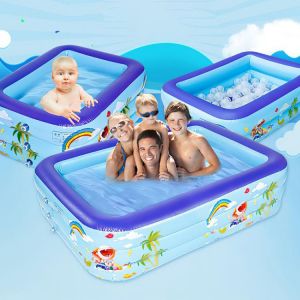 Children Cartoon Inflatable Swimming Pool Kids Cute Inflatable Pool Solid Bubble Child Indoor Summer Swimming Pool Toy Baby Gift