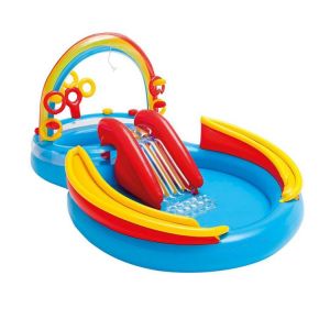 Rainbow Inflatable Pool Baby Play Center Blow Up Water Fun Pool For Kids Garden Water Slide Summer Parent-child Play Water Pool