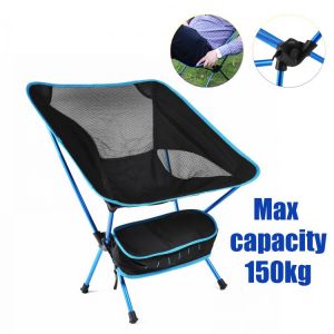 Ultralight Travel Folding Chair Superhard High Load Outdoor Camping Chair Portable Beach Hiking Picnic Seat Fishing Tools Chair