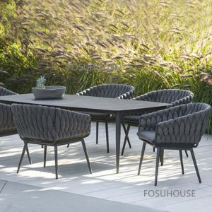 Nordic Outdoor Rattan Chair Combination Garden Outdoor Furniture Beach Chair Villa Hotel Rattan Chair Balcony Model Three Piece