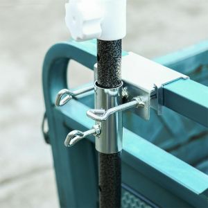Parasol Holder Garden Umbrella Fixing Clip Bracket Heavy Duty Umbrella Holder Clamp Parasol Holder Balcony Railing Fixed Bracket