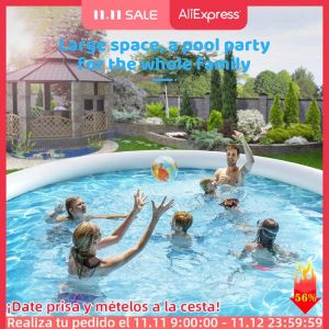 8 feet Family Inflatable Swimming Pool,244*66cm outdoor child summer swimming pool,Summer Water Backyard Pool Party Supply
