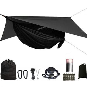 Camping Hammock and Rain Fly Travel Hammock Bug Net Hammock Tent for Outdoor Hiking Backpacking Travel Camping Accessories