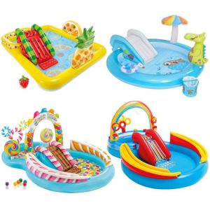 Dinosaur Inflatable Play Center Spray Water Swimming Pool Blow Up Water Fun Pool For Kids Lawn Water Slide Family Pool