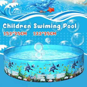 152X25cm Round Foldable Swimming pool Removable pool Track Water Framed Pool Large Pools for Children Family Above ground
