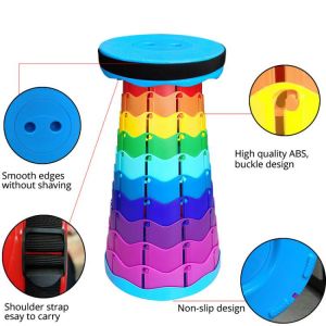 Outdoor Furniture Portable Stool Telescopic Stool Chair Leisure Folding Chair Camping Stool Folding Convenient Fishing Chair