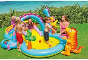 INTEX inflatable swimming pool children's paddling pool animal paradise Plastic swim pools slide swimming pool fountain