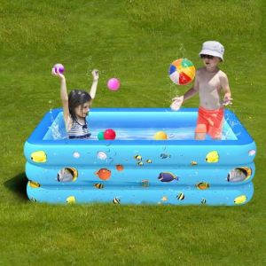Girls Boy Toys Three Layers Inflatable Swimming Pool Summer Kids Baby Alberca Bathtub for Children Water Toy Garden Pool Frame