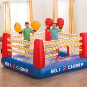 Children's Gifts Inflatable Boxing ring dance music indoor and outdoor trampoline children's Playing PVC inflatable Tram