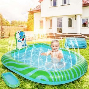 173x105x20cm Inflatable Swimming Pool Children Bathing Tub Summer Kids Home Outdoor Fun Large Playing Pool PVC Material Safe