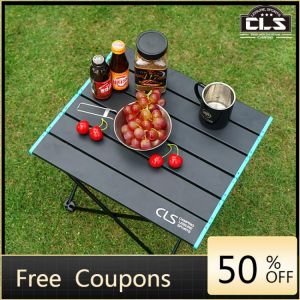 Folding Table Aluminum Lightweight Barbecue Table Outdoor Portable Picnic Table Self-driving Camping Plate Small Mini Table