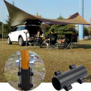 2/4PCS Tent Rods with Tent Nails Awning Rod Holder Outdoor Camping Canopy Rod Iron Tent Awning Windproof Holder Accessories