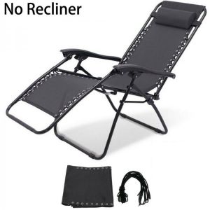 Tessforest Fabric Cloth & 4Pcs Laces For Recliner Folding Chair Lounge Couch Breathable 200kg Maxiumbearing