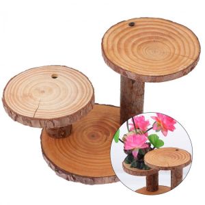 1Pc Wood Plant Stand Gardening Pot Holder Flower Pot Rack Decorative Rack