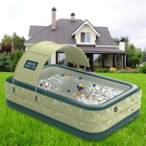 Wireless Automatic Inflatable Pool Summer Children's Toy Ocean Ball Family Swimming Pool Outdoor Shade Pools With Awning