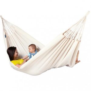 Hammocks A White Organic Cotton Hammock Double Two Person Hammock, Premium Quality, Ethical, Fair Trade, Large