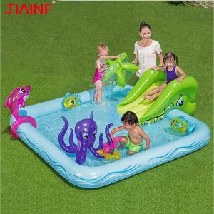 Ocean World Inflatable Swimming Pool Water Slide Paddling Pool Octopus Summer Outdoor Party Fun Lawn Removable Bathtub Accessory