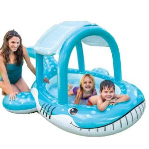 211x185x109cm Baby Kids Swimming Pool Shading Inflatable Whale Paddling Swimming Pool Kid Sprinkler Pool Baby Bathtub Pool Toy