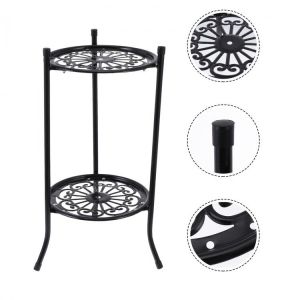 1pc Modern Living Room Storage Shelf Indoor Flowerpot Shelf Balcony Flower Rack