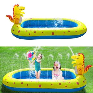 Cute Cartoon Inflatable Swimming Pool High Quality Paddling Pool Bathing Tub Outdoor Summer Spraying Water Swimming Pool For Kid