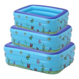 Inflatable Swimming Pool Children Bathing Tub Baby Home Use Paddling Pool Inflatable Square Swimming Pool Kids