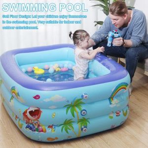 Inflatable Swimming Pool Thick Safe Inflatable Pool Summer Water Party Supply For Baby Kids Adult