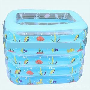Children's Toy Bathing Pool Square Inflatable Baby Bathtub Environmental PVC Baby Bathing Supplies Infant Swimming Pool Batht