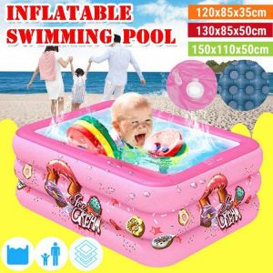 150x110x50cm Children's Home Use Paddling Pool Large Size Inflatable Square Swimming Pool Heat Preservation Kids inflatable P