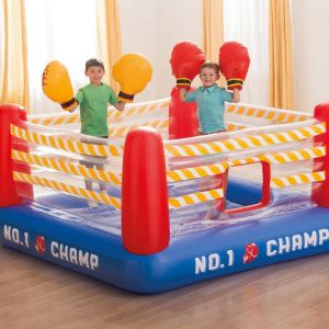 Hot sell Family children's inflatable indoor trampoline household small jumping bed game house castle fist naughty castle toy