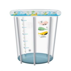Inflatable baby swimming pool Transparent bracket baby bath bucket Round children's paddling pool