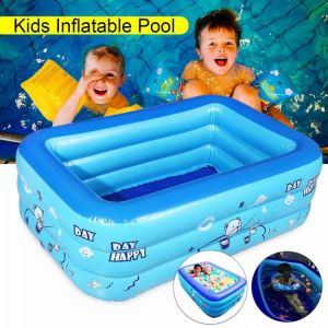 120/130 Children Bathing Tub Baby Home Use Paddling Pool Inflatable Square Swimming Pool Kids Inflatable Pool Ocean Ball