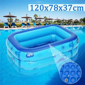 120x78x37cm Children's Home Use Paddling Pool Large Size Inflatable Square Swimming Pool Heat Preservation Kids inflatable Po