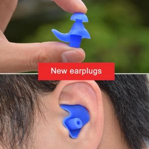 1 Pair Soft Silicone Spiral Ear Plugs Waterproof Swimming Water Diving Tools Waterproof Dust-proof Protection For Kids Adults